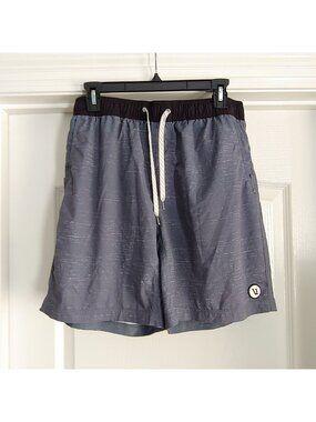 Vuori Mens Kore Shorts Lined Drawstring Pockets 7" Heather Gray 33